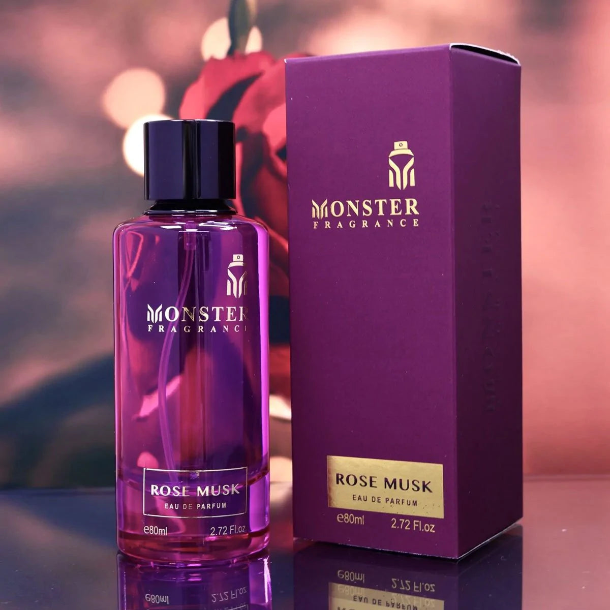 Rose Musk Monster perfume with jasmine, rose, and musk – long-lasting floral musk fragrance for men and women